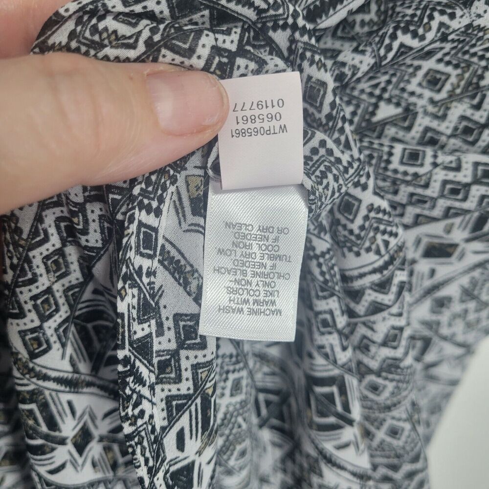 J Jill Women's Semi Sheer Geometric/Aztec Style Print Tunic‎ Size Large - Picture 4 of 5
